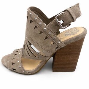 Women's SuedeTan Block Heel Sandals